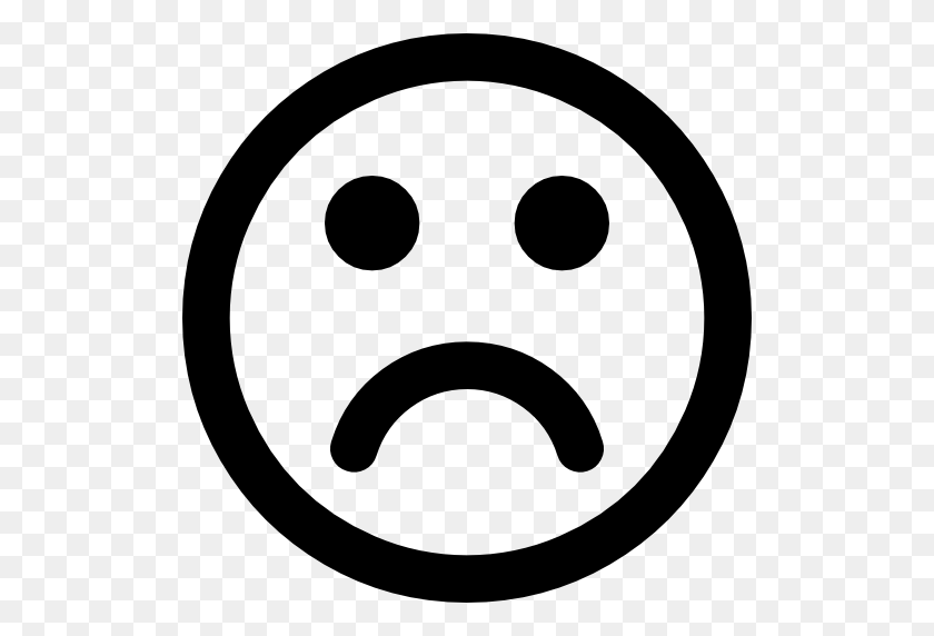 512x512 Sad Face Symbol Group With Items - Sad Face Clipart Black And White