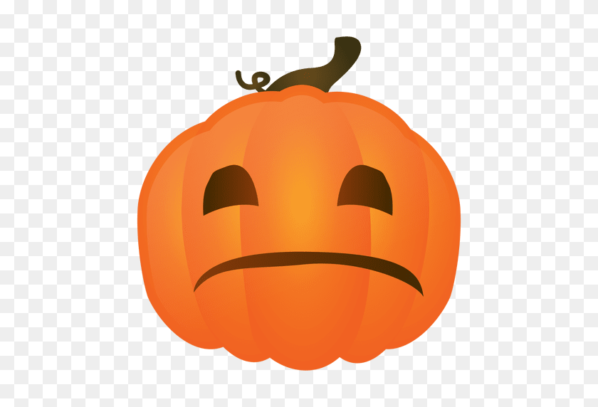 512x512 Sad Halloween Pumpkin - Pumpkins PNG