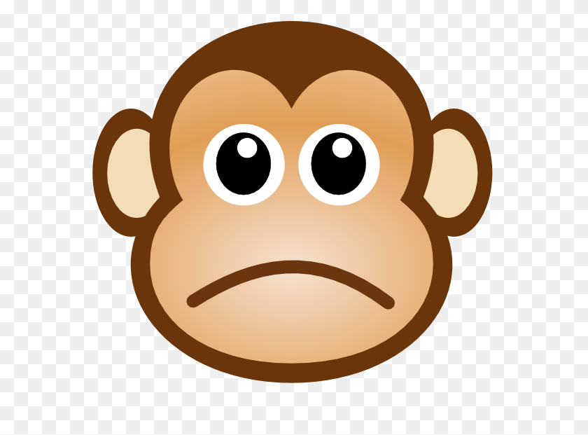 600x561 Sad Monkey Clip Art - Sad Face Images Clip Art