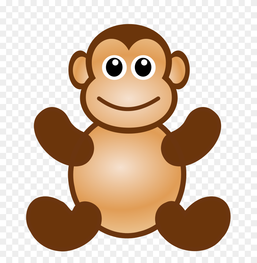677x800 Sad Monkey Cliparts - Chimp Clipart