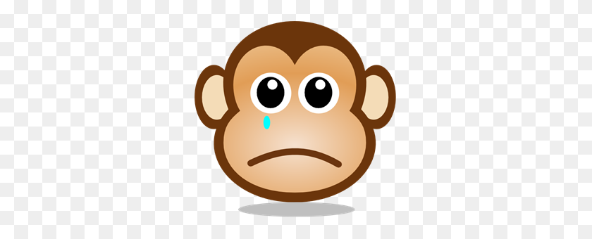 300x280 Sad Monkey Face Png, Clip Art For Web - Happy Sad Face Clipart