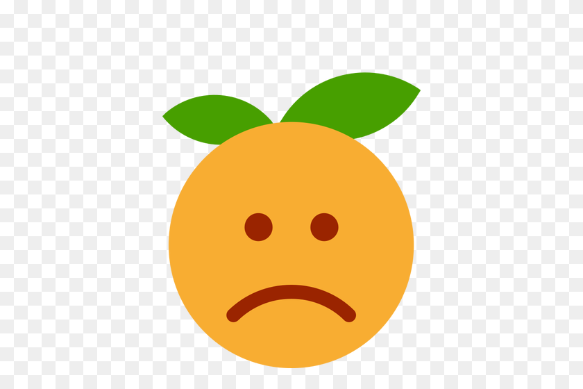 372x500 Sad Orange - Sad Emoji Clipart