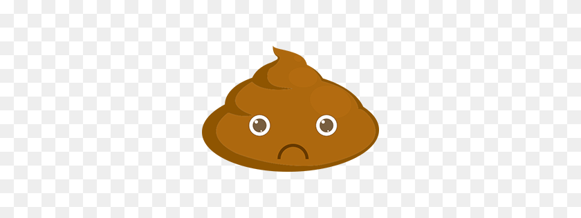 256x256 Sad Poop Emoticon Emojis Emoticon, Smiley - Poop Emoji Clipart