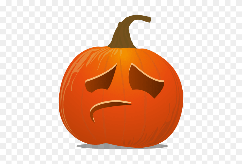 512x512 Sad Pumpkin Emoticon - Pumpkin Emoji PNG