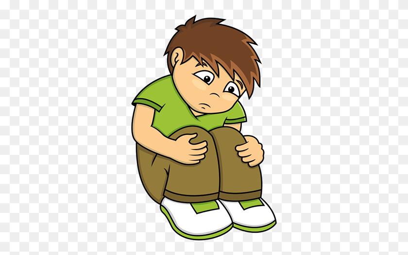 300x467 Sadness Clipart Kid Scared - Scared PNG