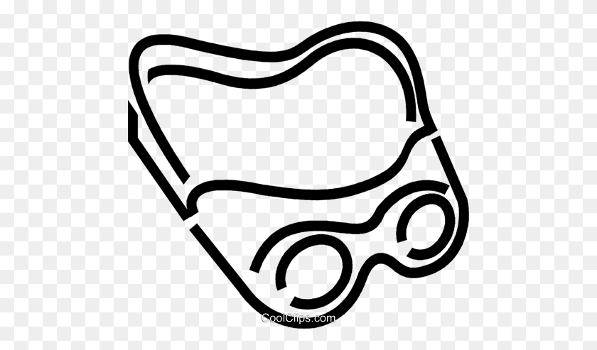 480x433 Safety Glasses Royalty Free Vector Clip Art Illustration - Safety Clipart Black And White