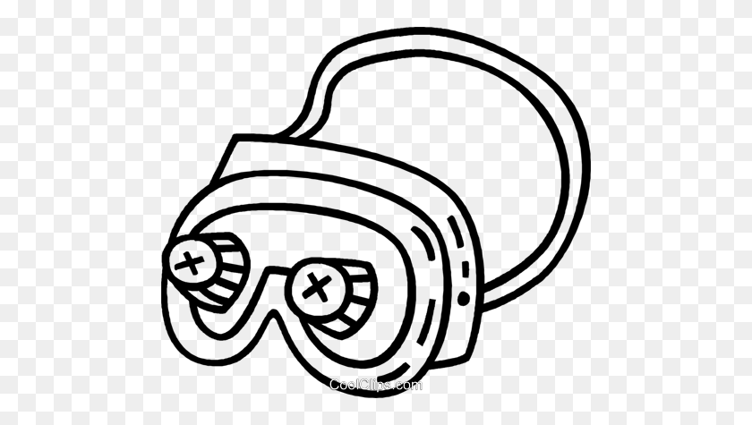 480x415 Safety Goggles Royalty Free Vector Clip Art Illustration - Safety Goggles Clipart