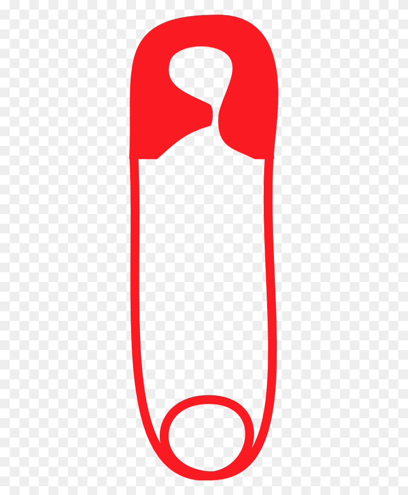 307x958 Safety Pin - Safety Pin Clipart