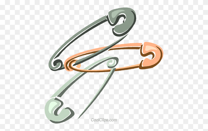 480x468 Safety Pin Royalty Free Vector Clip Art Illustration - Safety Clipart Free