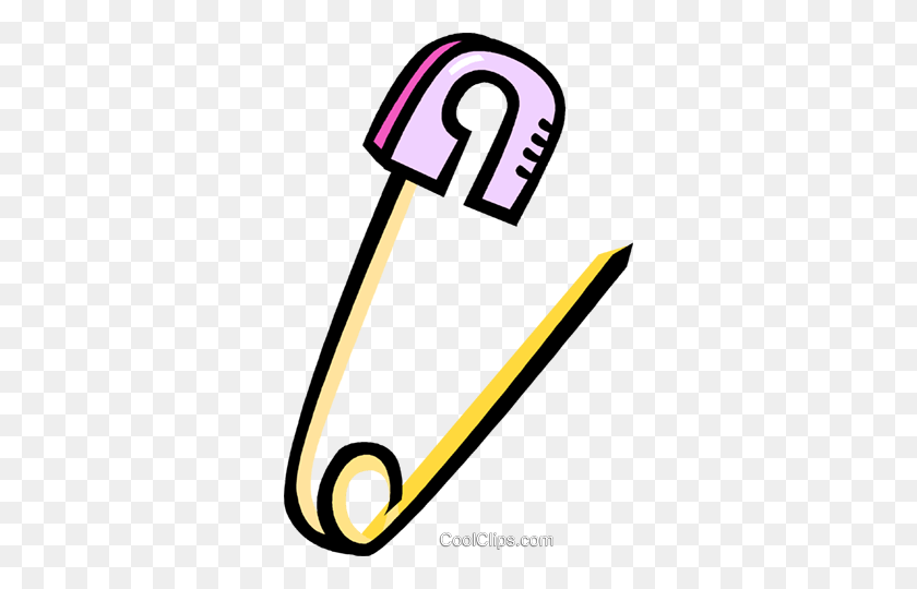 320x480 Safety Pins Royalty Free Vector Clip Art Illustration - Safety Pin Clipart