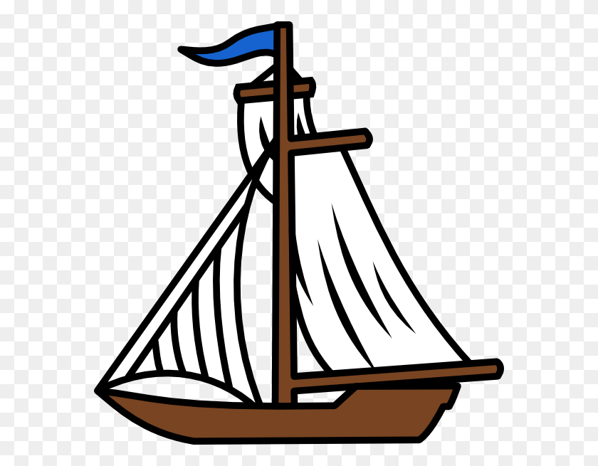 576x595 Sail Boat Clip Art - Sailboat Clipart