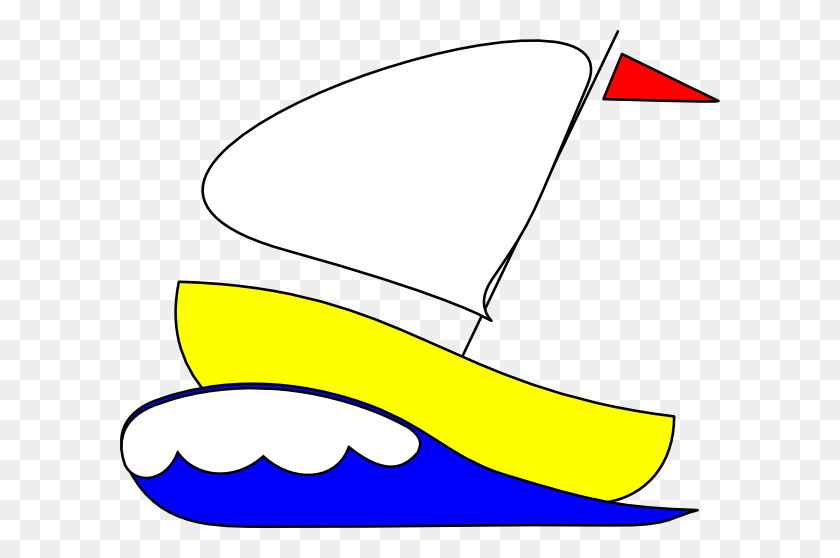 600x498 Sailboat Clipart Yellow - Yacht Clipart