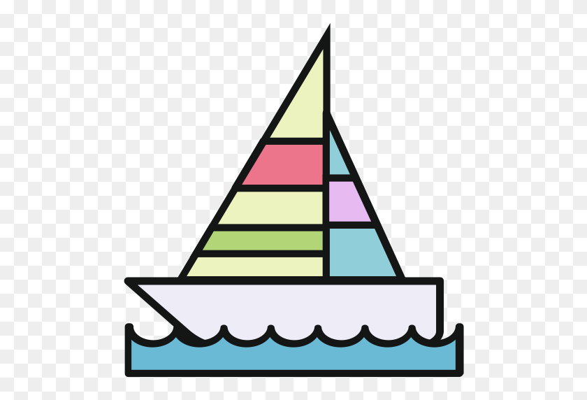 512x512 Sailboat, Flat, Hand Icon With Png And Vector Format For Free - Sailboat PNG