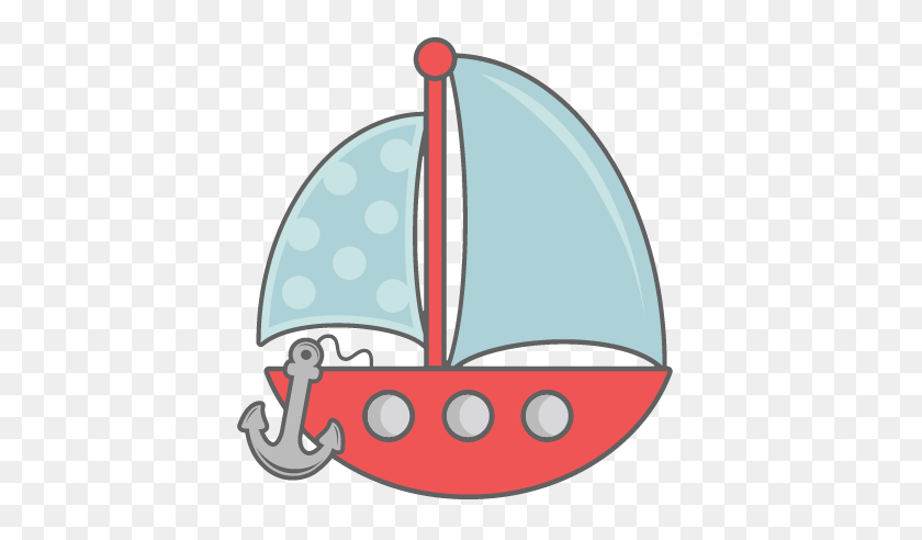432x432 Sailboat With Anchor For Scrapbooking Silhouette Cut - Sailboat Clipart Free