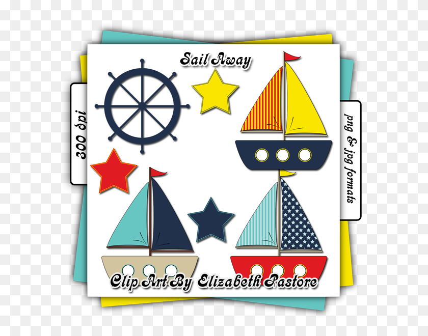 600x600 Sailing Boat Clipart Away - Boat Steering Wheel Clipart