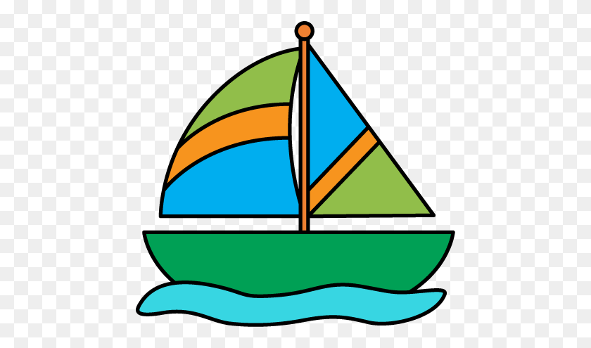 454x435 Sailing Boat Clipart Water Clipart - Sea Waves Clipart