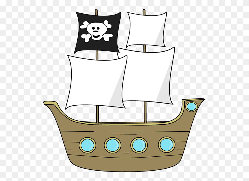 547x550 Sailing Ship Clipart Baby Pirate - Clipper Ship Clip Art