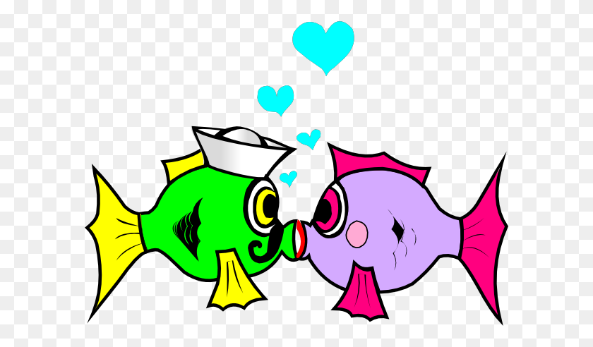 600x432 Sailor Kiss Fish Clip Art - Kiss Clipart