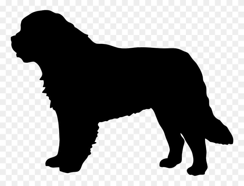 8000x5933 Saint Bernard Dog Silhouette Png Clip Art Gallery - Saint Bernard Clipart