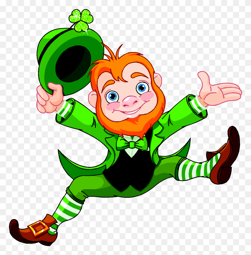 1305x1327 Saint Patrick Day Leprechaun - Snoopy St Patricks Day Clipart