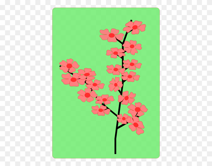 426x598 Сакура Цветок Черный Картинки И Цветок - Сакура Клипарт