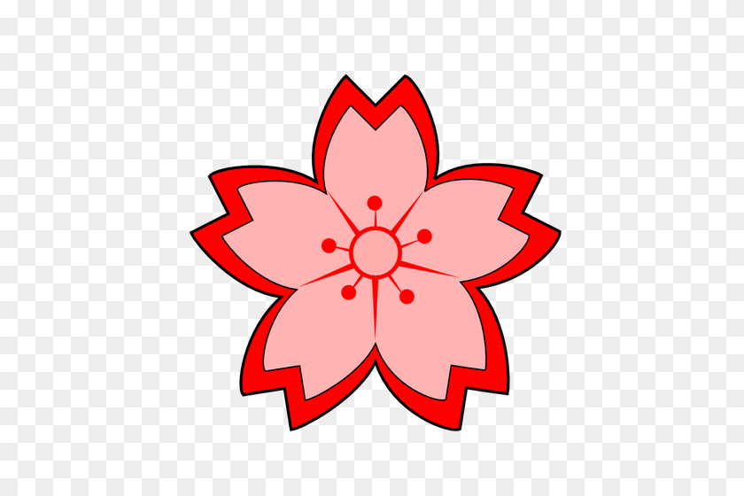 500x500 Цветок Сакуры Векторное Изображение - Цветок Сакуры Клипарт