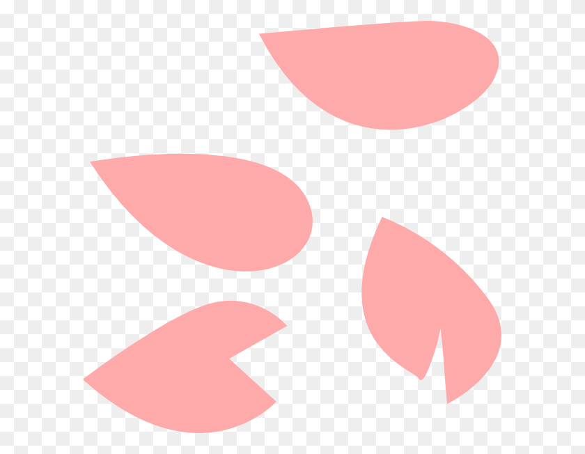 600x592 Sakura Petal Pink Clip Art - Sakura Clipart