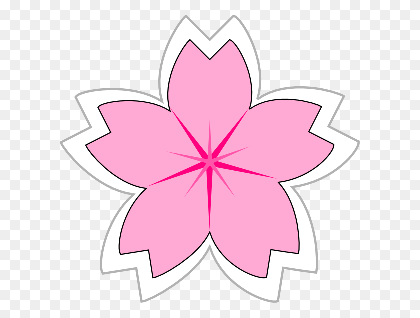 600x576 Sakura Symbol Clip Art - Sakura PNG