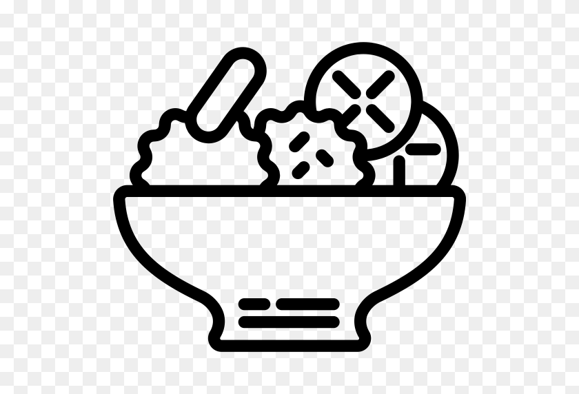 512x512 Salad Icon With Png And Vector Format For Free Unlimited Download - Salad Clipart Black And White