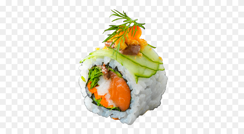 400x400 Salmon Gravlax Roll - Sushi Roll PNG