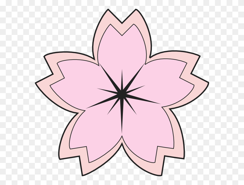 600x576 Salmón Rosa Sakura Png Cliparts Para Web - Sakura Png