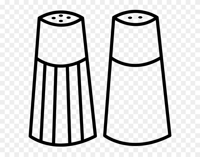 600x600 Salt And Pepper Rubber Stamp Stampmore - Salt And Pepper Shaker Clipart