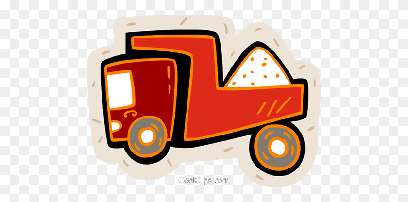 480x356 Salt Truck Royalty Free Vector Clip Art Illustration - Red Truck Clipart