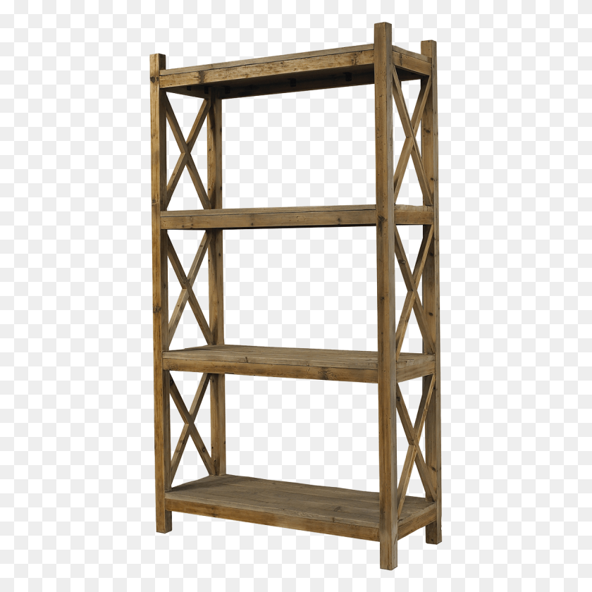 1200x1200 Salvaged Wood Cross Rack Bookcase - Wood Cross PNG