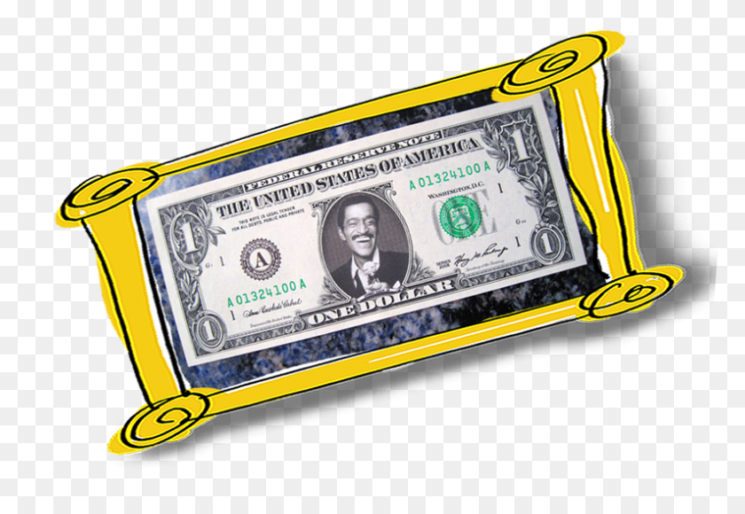 793x529 Sammy Davis Jr Real Dollar Bill - Dollar Bill PNG