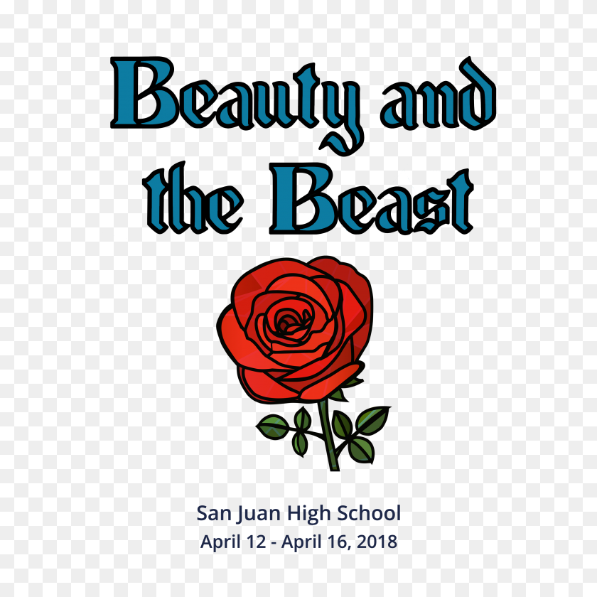 3000x3000 San Juan High School Presents Beauty And The Beast - Beauty And The Beast Rose PNG