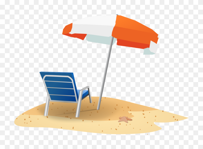800x572 Sand Clipart Beach Umbrella - Clipart De Verano En Blanco Y Negro