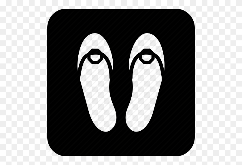 512x512 Sandal Clipart Sleeper - Flip Flops Clipart Black And White