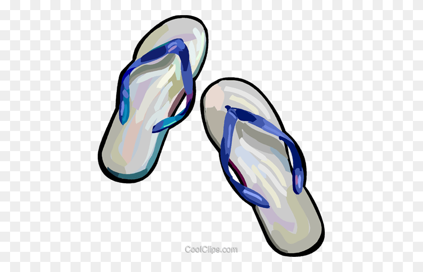 451x480 Sandals Royalty Free Vector Clip Art Illustration - Sandals Clipart