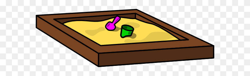 600x196 Sandbox With Toys Clip Art - Toys Clipart Images