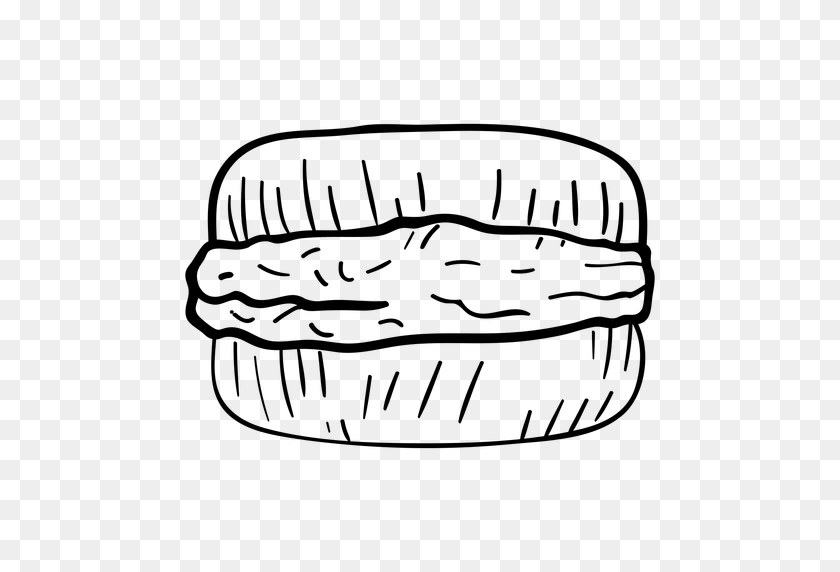 512x512 Sandwich Biscuit Hand Drawn - Biscuit PNG