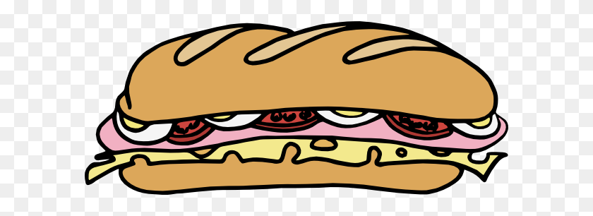 600x246 Sandwich Clip Art - Cheese Sandwich Clipart
