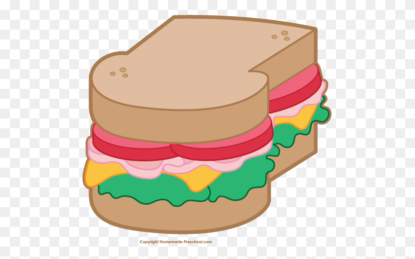 505x465 Sandwich Clip Art Free Clipart Images - Sandwich Clipart Black And White