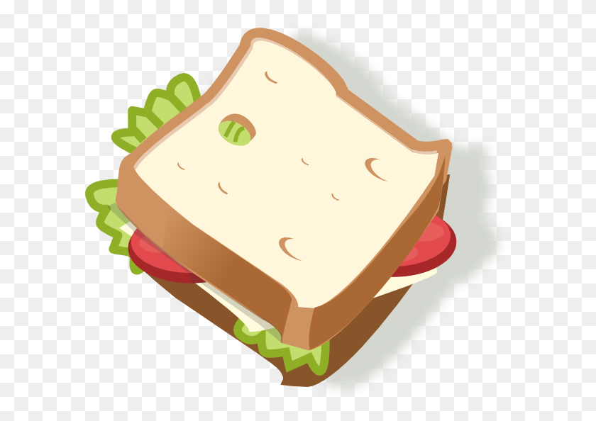 600x534 Sandwich Clipart School Food - Sub Sandwich Clipart