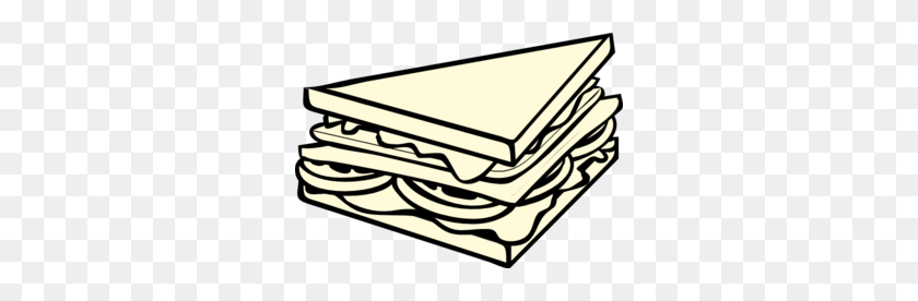 300x216 Sandwich Half Bampw Clip Art - Peanut Butter And Jelly Sandwich Clipart