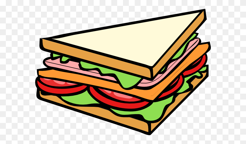 600x432 Sandwich Half Clip Art - Sandwich Clipart