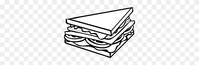 300x216 Sandwich Half Clip Art - Sandwich Clipart