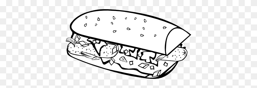 410x228 Sandwich Icons To Download For Free - Sandwich Clipart Black And White