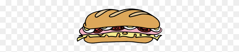300x123 Sandwich One Clip Art - Hoagie Clipart