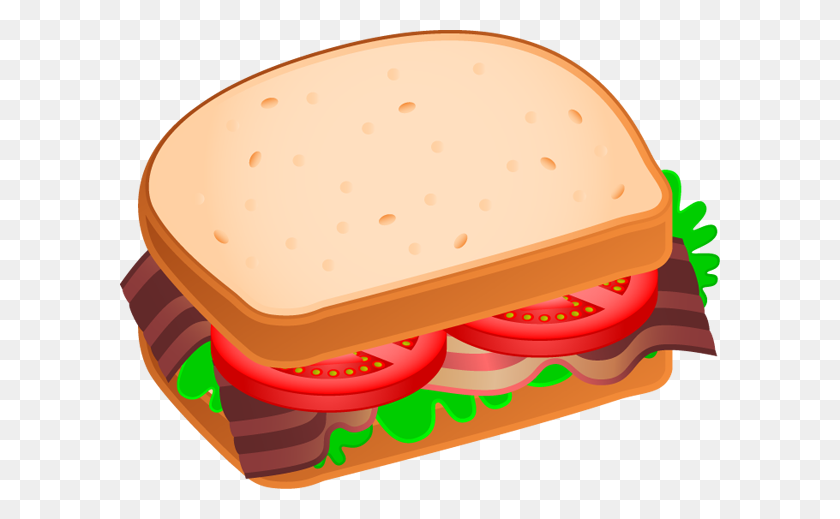 600x459 Sandwich With Bacon Food And Beverages Download Clip Art - Burger Patty Clipart